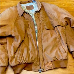 Brown suede Marlboro bomber jacket